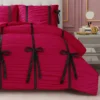 Amelie Bows Ruched Comforter Set Amelie Bows Ruched Comforter Set