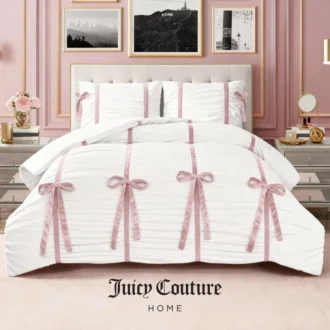 Amelie Bows Ruched Comforter Set