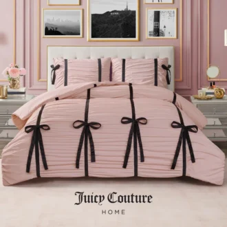 Amelie Bows Ruched Comforter Set