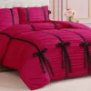 Amelie Bows Ruched Comforter Set Amelie Bows Ruched Comforter Set