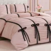 Amelie Bows Ruched Comforter Set Amelie Bows Ruched Comforter Set