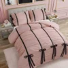 Amelie Bows Ruched Comforter Set Amelie Bows Ruched Comforter Set