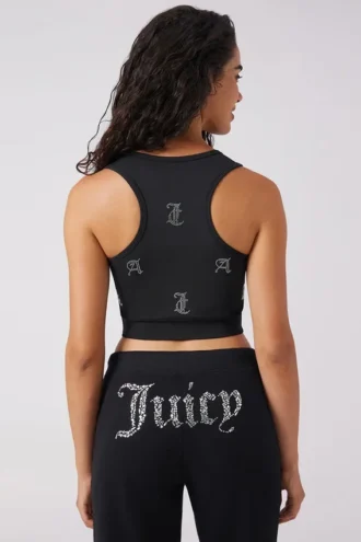 Angel Couture All over Small Bling Crop Tank