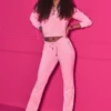 Angel Couture Big Bling Velour Track Pants Angel Couture Big Bling Velour Track Pants