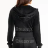Aquarius Customizable Big Bling Velour Hoodie Aquarius Customizable Big Bling Velour Hoodie