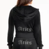 Aries Customizable Big Bling Velour Hoodie Aries Customizable Big Bling Velour Hoodie