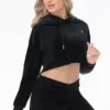 Big Bling High Low Cropped Hoodie Big Bling High Low Cropped Hoodie