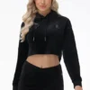 Big Bling High Low Cropped Hoodie Big Bling High Low Cropped Hoodie