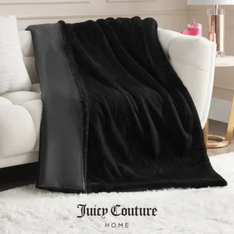 Big Fluffy Solid Faux Fur Blanket