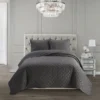 Black Leopard Embossed Quilt Set Black Leopard Embossed Quilt Set