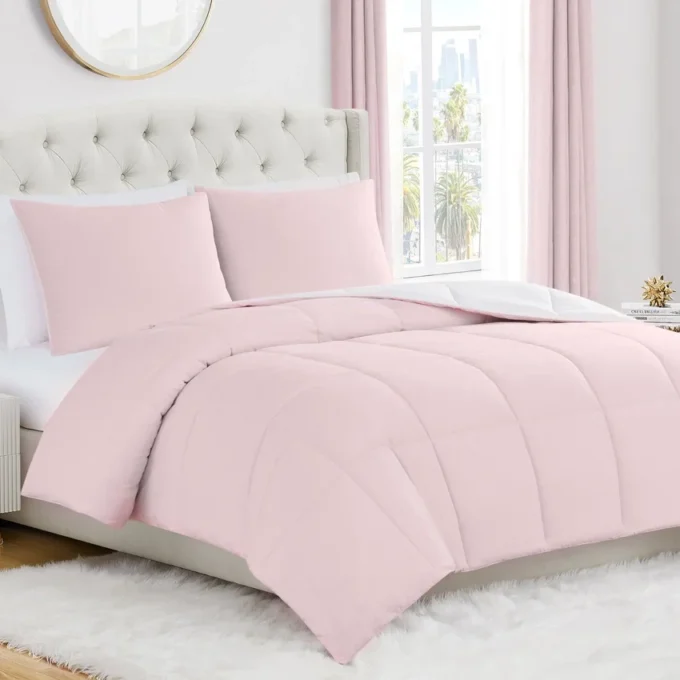 Box Stitch Reversible Comforter Set Box Stitch Reversible Comforter Set