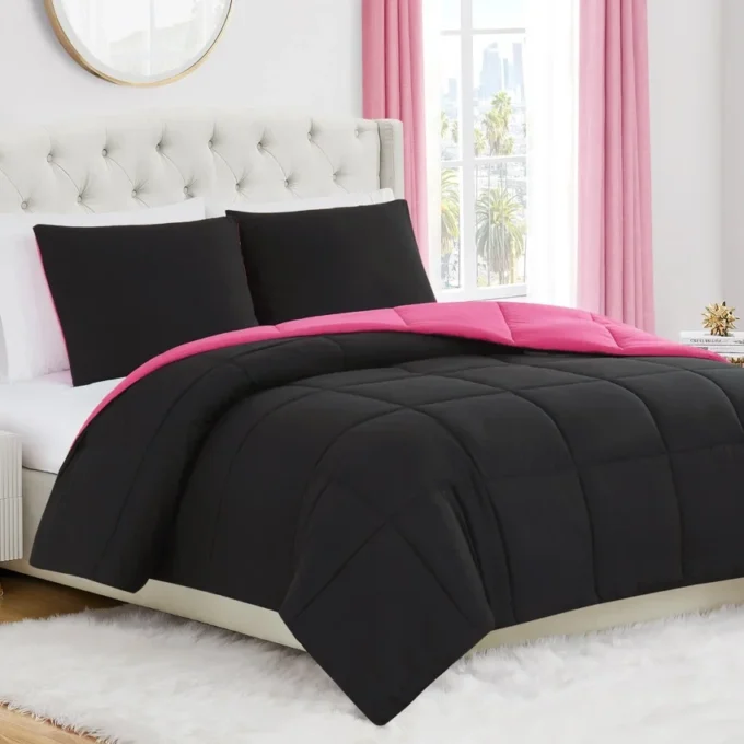 Box Stitch Reversible Comforter Set Box Stitch Reversible Comforter Set
