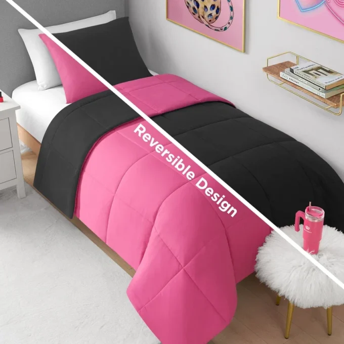 Box Stitch Reversible Comforter Set Box Stitch Reversible Comforter Set