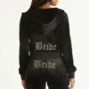 Bride Customizable Big Bling Velour Hoodie Bride Customizable Big Bling Velour Hoodie