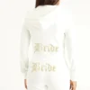 Bride Customizable Big Bling Velour Hoodie Bride Customizable Big Bling Velour Hoodie