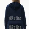 Bride Customizable Big Bling Velour Hoodie Bride Customizable Big Bling Velour Hoodie