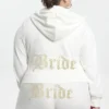 Bride Customizable Big Bling Velour Hoodie Bride Customizable Big Bling Velour Hoodie