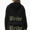 Bride Customizable Big Bling Velour Hoodie Bride Customizable Big Bling Velour Hoodie