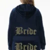 Bride Customizable Big Bling Velour Hoodie Bride Customizable Big Bling Velour Hoodie