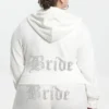 Bride Customizable Big Bling Velour Hoodie Bride Customizable Big Bling Velour Hoodie