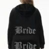 Bride Customizable Big Bling Velour Hoodie Bride Customizable Big Bling Velour Hoodie