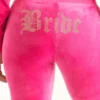 Bride Customizable Big Bling Velour Track Pants