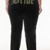 Bride Customizable Big Bling Velour Track Pants Bride Customizable Big Bling Velour Track Pants