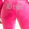 Bride Customizable Big Bling Velour Track Pants