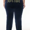 Bride Customizable Big Bling Velour Track Pants Bride Customizable Big Bling Velour Track Pants