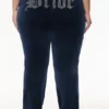 Bride Customizable Big Bling Velour Track Pants Bride Customizable Big Bling Velour Track Pants