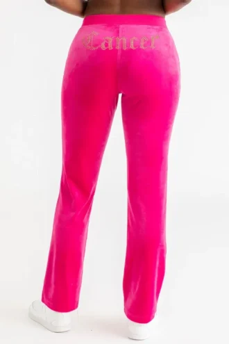 Cancer Customizable Big Bling Velour Track Pants Cancer Customizable Big Bling Velour Track Pants