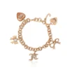 Charm Bracelet with Bow and Pave Details Charm Bracelet with Bow and Pave Details