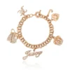 Charm Bracelet with Pave Accents Charm Bracelet with Pave Accents