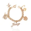 Charm Bracelet with Pave Accents Charm Bracelet with Pave Accents