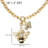 Charm Cluster Bee Necklace Charm Cluster Bee Necklace