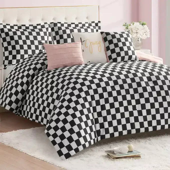 Checkerboard Reversible Comforter Set Checkerboard Reversible Comforter Set