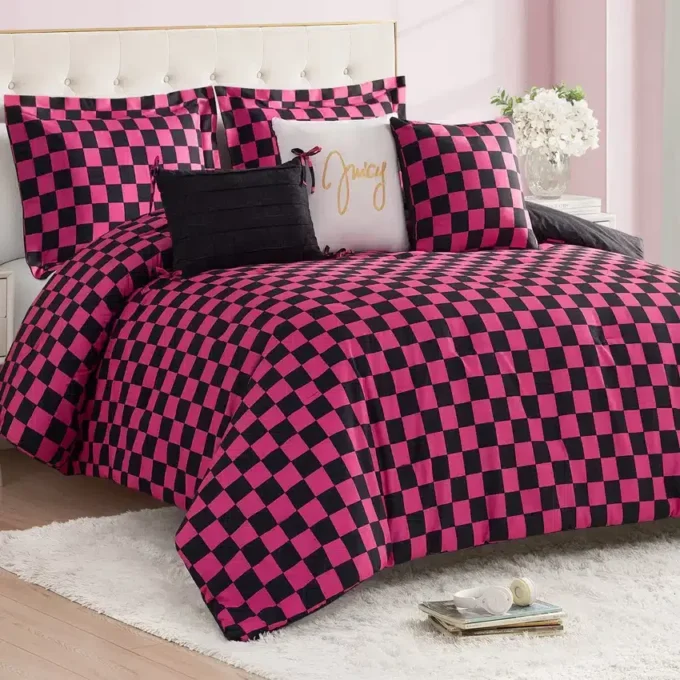 Checkerboard Reversible Comforter Set Checkerboard Reversible Comforter Set