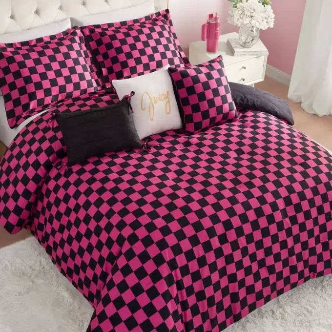 Checkerboard Reversible Comforter Set Checkerboard Reversible Comforter Set