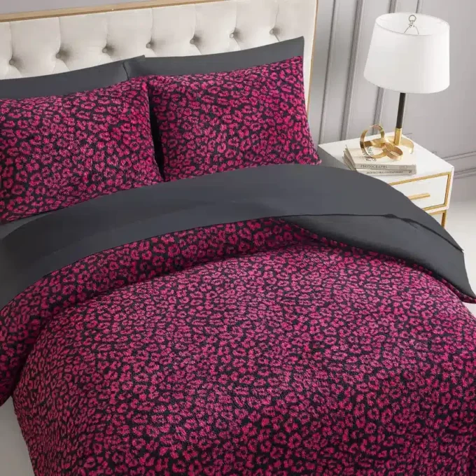 Cheetah Feathered Comforter Set Cheetah Feathered Comforter Set