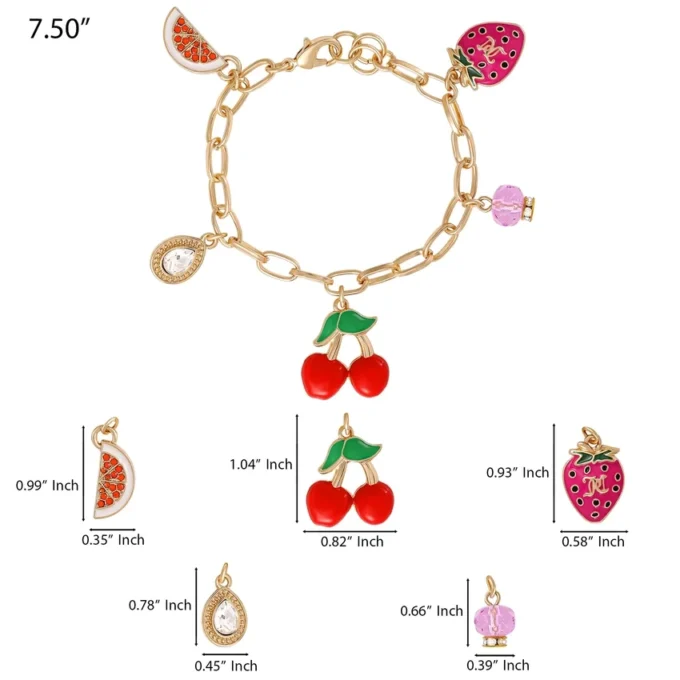 Cherry & Fruit Charm Bracelet Cherry & Fruit Charm Bracelet