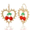 Cherry Heart Drop Earrings Cherry Heart Drop Earrings