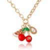 Cherry & Watermelon Charm Necklace Cherry & Watermelon Charm Necklace
