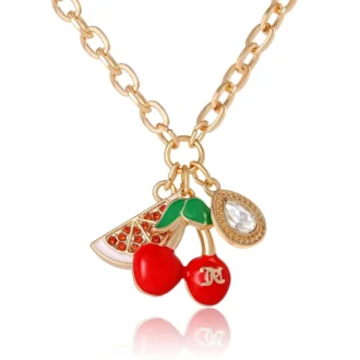 Cherry & Watermelon Charm Necklace Cherry & Watermelon Charm Necklace