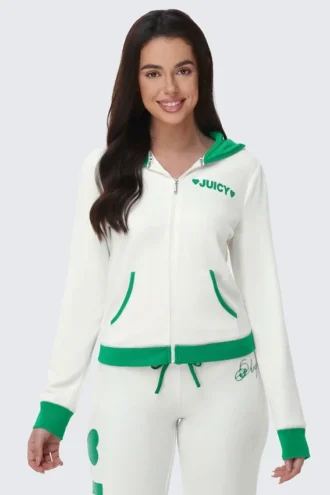 Contrast Trim Logo Hoodie