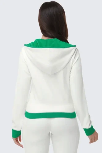Contrast Trim Logo Hoodie