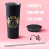 Couture Hydration Stainless Steel Tumbler Cup 6-Piece Set Couture Hydration Stainless Steel Tumbler Cup 6-Piece Set