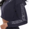 Cropped Fleece Hoodie with Side Bling Cropped Fleece Hoodie with Side Bling
