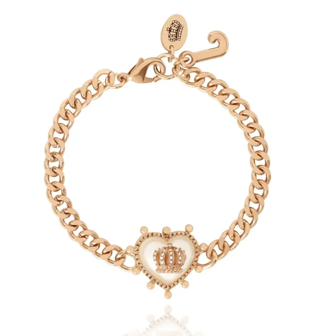 Crown Heart Charm Chain Bracelet Crown Heart Charm Chain Bracelet