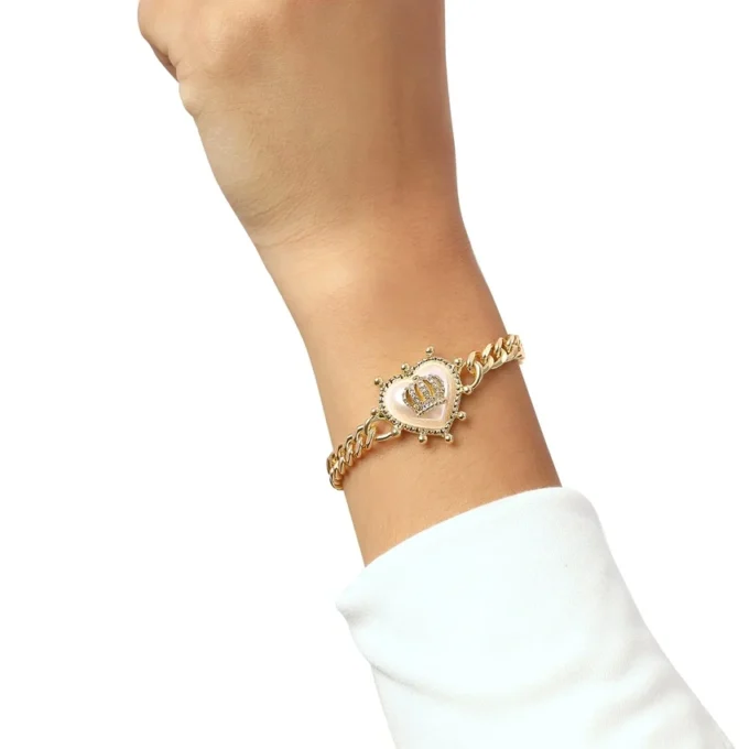 Crown Heart Charm Chain Bracelet Crown Heart Charm Chain Bracelet
