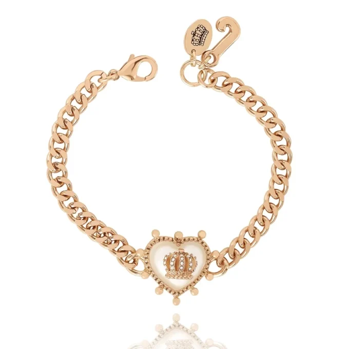 Crown Heart Charm Chain Bracelet Crown Heart Charm Chain Bracelet